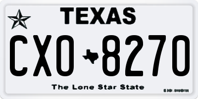 TX license plate CXO8270