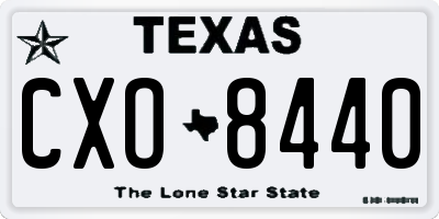 TX license plate CXO8440