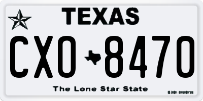 TX license plate CXO8470