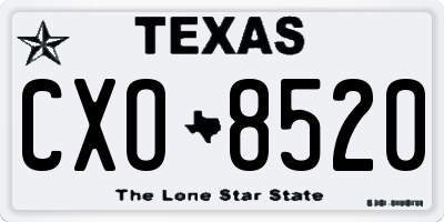 TX license plate CXO8520