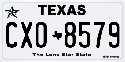 TX license plate CXO8579