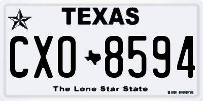 TX license plate CXO8594