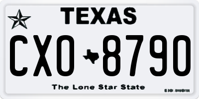 TX license plate CXO8790