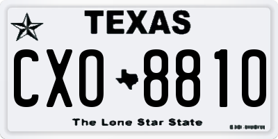 TX license plate CXO8810