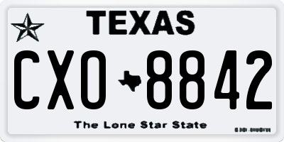 TX license plate CXO8842