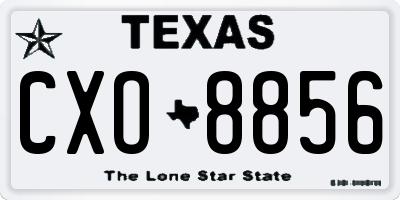 TX license plate CXO8856