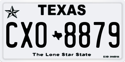 TX license plate CXO8879