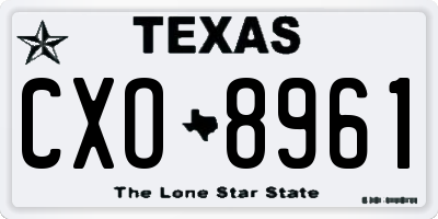 TX license plate CXO8961