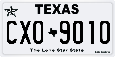 TX license plate CXO9010