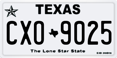 TX license plate CXO9025