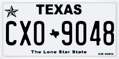 TX license plate CXO9048