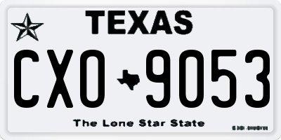 TX license plate CXO9053