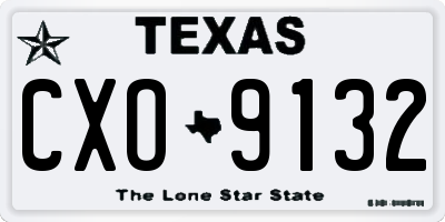 TX license plate CXO9132