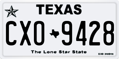 TX license plate CXO9428