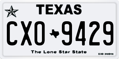 TX license plate CXO9429