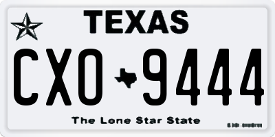 TX license plate CXO9444