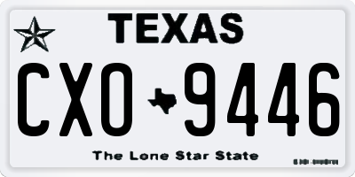 TX license plate CXO9446