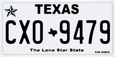 TX license plate CXO9479