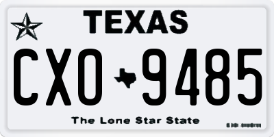 TX license plate CXO9485