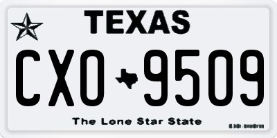 TX license plate CXO9509