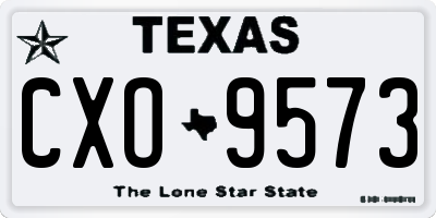 TX license plate CXO9573
