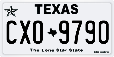 TX license plate CXO9790