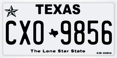 TX license plate CXO9856