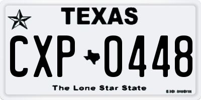 TX license plate CXP0448
