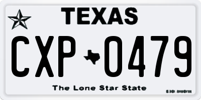 TX license plate CXP0479