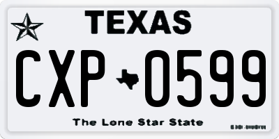 TX license plate CXP0599