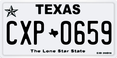 TX license plate CXP0659