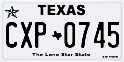 TX license plate CXP0745