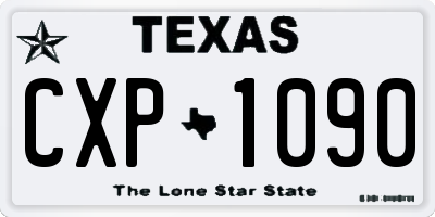 TX license plate CXP1090