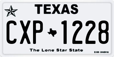 TX license plate CXP1228