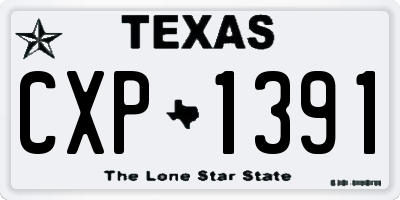 TX license plate CXP1391