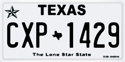 TX license plate CXP1429