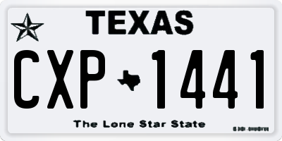TX license plate CXP1441