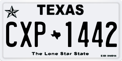 TX license plate CXP1442
