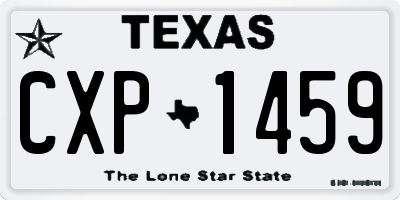 TX license plate CXP1459