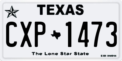 TX license plate CXP1473
