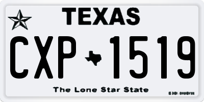 TX license plate CXP1519