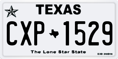 TX license plate CXP1529