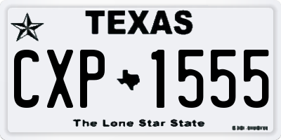 TX license plate CXP1555