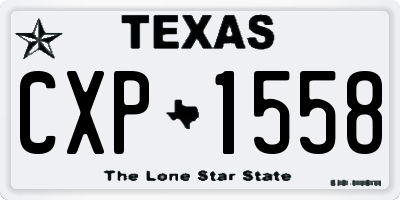 TX license plate CXP1558