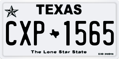 TX license plate CXP1565