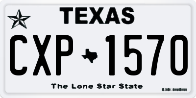 TX license plate CXP1570