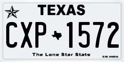 TX license plate CXP1572
