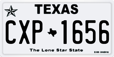 TX license plate CXP1656