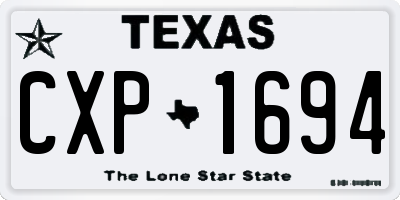 TX license plate CXP1694