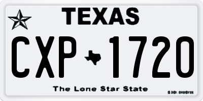 TX license plate CXP1720